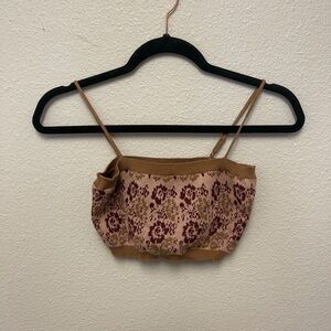 Free People Brown and Burgundy Knit Top